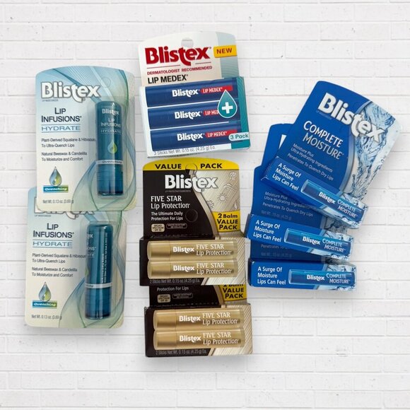 BLISTEX Lip Protection Bundle Medex Infusion Hydrate Balm ChapStick Complete 12